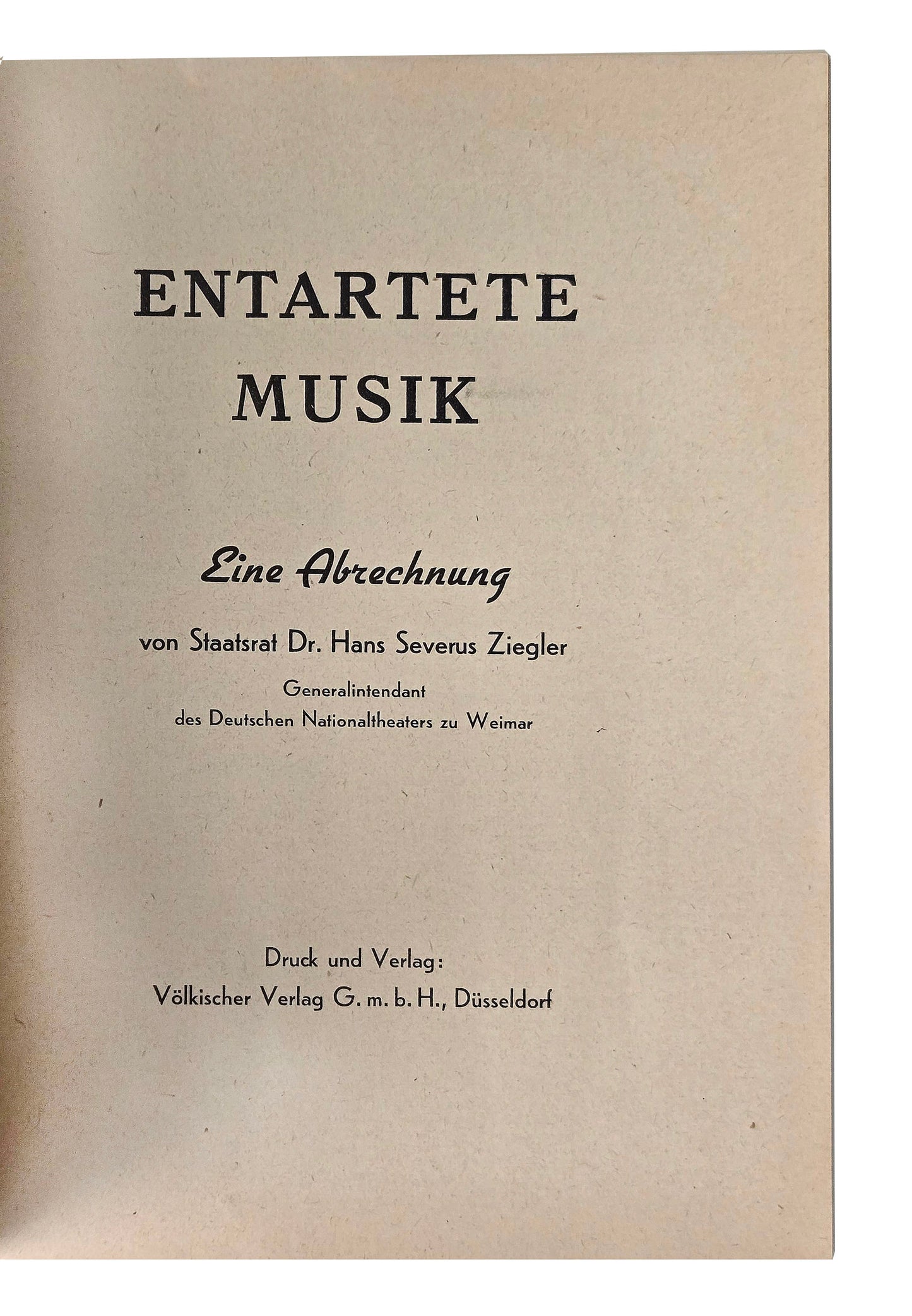 ENTARTETE MUSIK